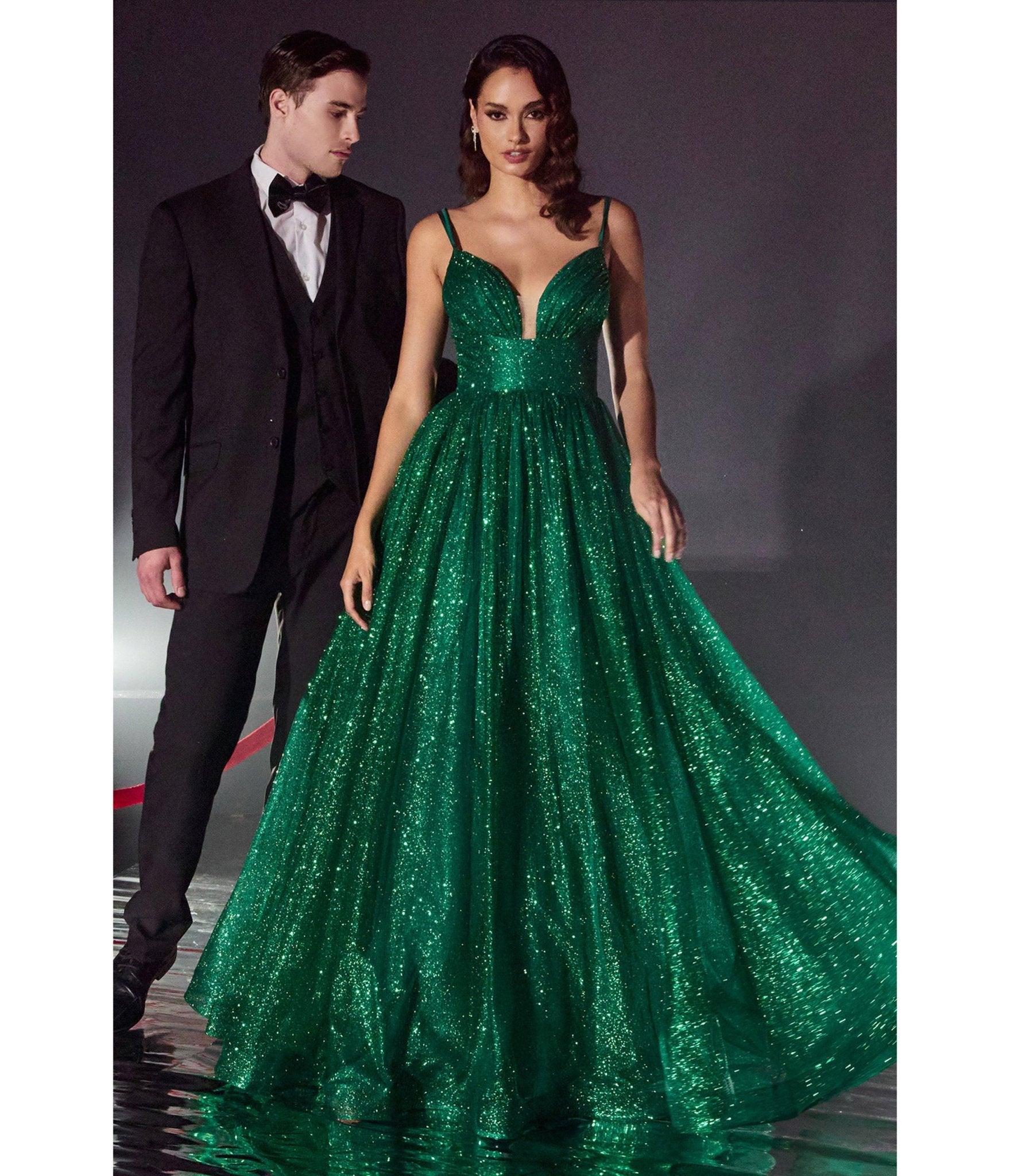 Evening Gowns Sleeves Green Wedding Dresses Emerald Green Formal Dress  Sleeves Evening Dresses Color Burgundy US Size 8